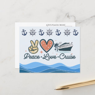 Peace Love Cruise Briefkaart