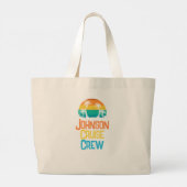 Peace Love Cruise Grote Canvas tas (Achterkant)
