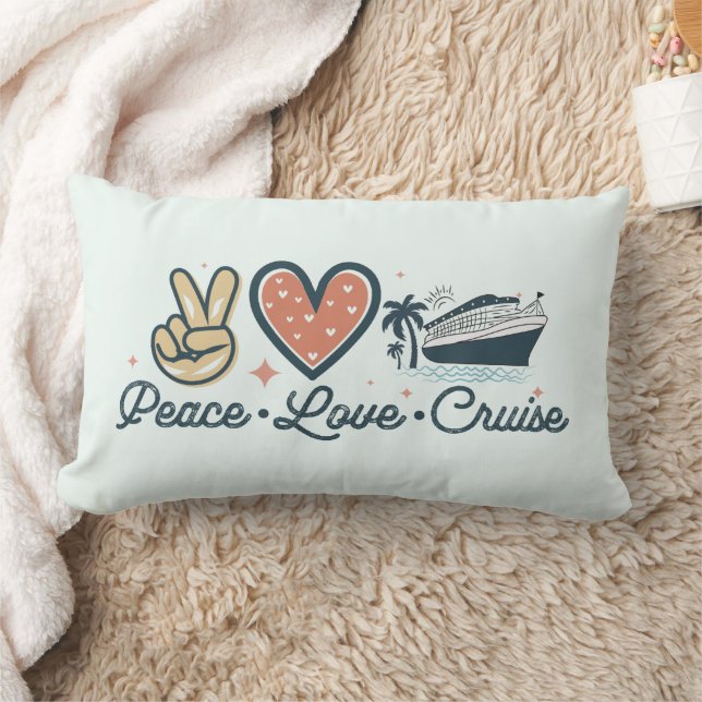 Peace Love Cruise Sierkussen - Nautische Vibes Kussen (Deken)