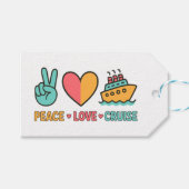 Peace Love Cruise Vakantie Cadeaulabel (Voorkant (Horizontaal))
