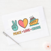 Peace Love Cruise Vakantie Rechthoekige Sticker (Envelop)