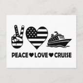 Peace Love Cruise Verenigde Staten Vakantie Vibes Briefkaart (Voorkant)