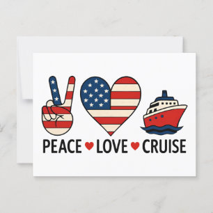 Peace Love Cruise Verenigde Staten Vakantie Vibes Briefkaart