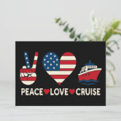 Peace Love Cruise Verenigde Staten Vakantie Vibes Kaart (Staand voorkant)