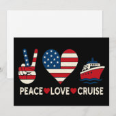 Peace Love Cruise Verenigde Staten Vakantie Vibes Kaart (Voorkant / Achterkant)