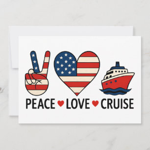 Peace Love Cruise Verenigde Staten Vakantie Vibes Kaart