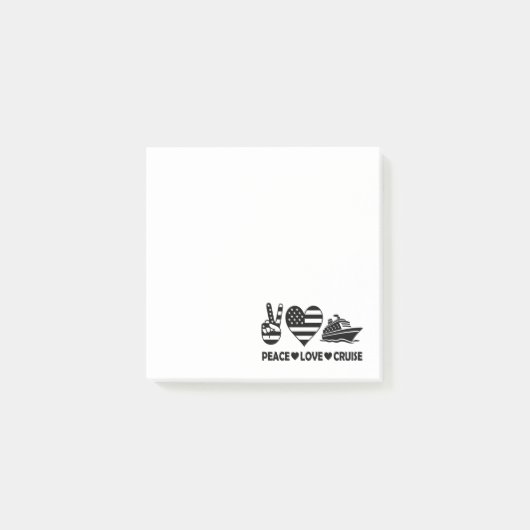 Peace Love Cruise Verenigde Staten Vakantie Vibes Post-it® Notes (Voorkant)