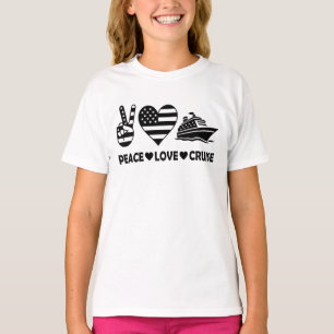 Peace Love Cruise Verenigde Staten Vakantie Vibes T-shirt