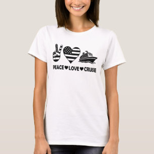 Peace Love Cruise Verenigde Staten Vakantie Vibes T-shirt