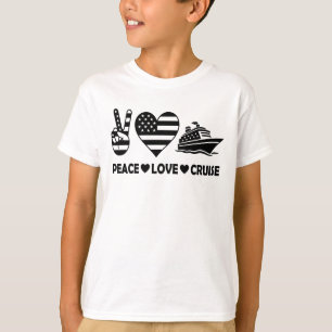Peace Love Cruise Verenigde Staten Vakantie Vibes T-shirt