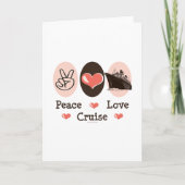Peace Love Cruise Wenskaart Kaart (Voorkant)