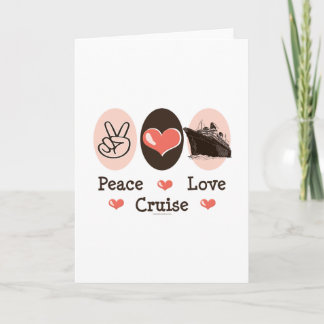 Peace Love Cruise Wenskaart Kaart