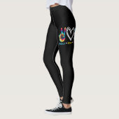 Peace Love Cruising Ship Floating Ocean Tie Dye Leggings (Links)