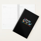 Peace Love Cruising Ship Floating Ocean Tie Dye Planner (Display)