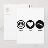 Peace Love Cuba Briefkaart (Voorkant / Achterkant)