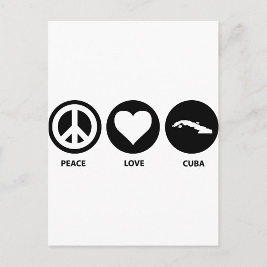 Peace Love Cuba Briefkaart (Voorkant)