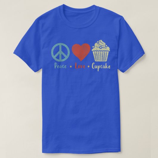 Peace Love Cupcake Funny Cupcake Baking Cupcake Lo T-shirt (Design voorkant)