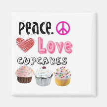 Peace Love Cupcakes cake-ontwerp