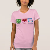 Peace Love Cupcakes Cute Cupcake T-shirt (Voorkant)