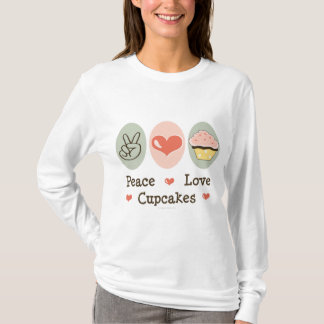 Peace Love Cupcakes Hoodie T-shirt