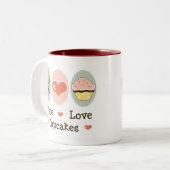 Peace Love Cupcakes Mok (Voorkant links)