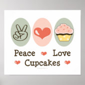 Peace Love Cupcakes Poster (Voorkant)