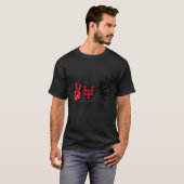 Peace Love Cupid Cute Red Plaid Valentine's Day Co T-shirt (Voorkant volledig)