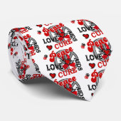 Peace Love Cure 2 AIDS Stropdas (Opgerold)