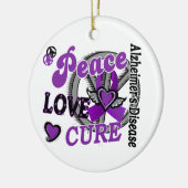 Peace Love Cure 2 Alzheimer Disease Keramisch Ornament (Links)