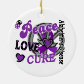Peace Love Cure 2 Alzheimer Disease Keramisch Ornament (Achterkant)