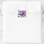 Peace Love Cure 2 Chiari Malformation Ronde Sticker (Tas)