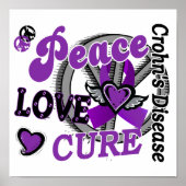 Peace Love Cure 2 Crohn's disease Poster (Voorkant)