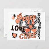 Peace Love Cure 2 Endometrial Cancer Briefkaart (Voorkant / Achterkant)