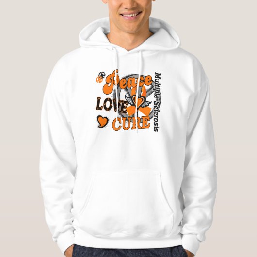 Peace Love Cure 2 Multiple Sclerosis Hoodie (Voorkant)