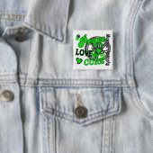 Peace Love Cure 2 Muscular Dystrofie Vierkante Button 5,1 Cm (In situ)