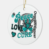 Peace Love Cure 2 Ovarian Cancer Keramisch Ornament (Links)