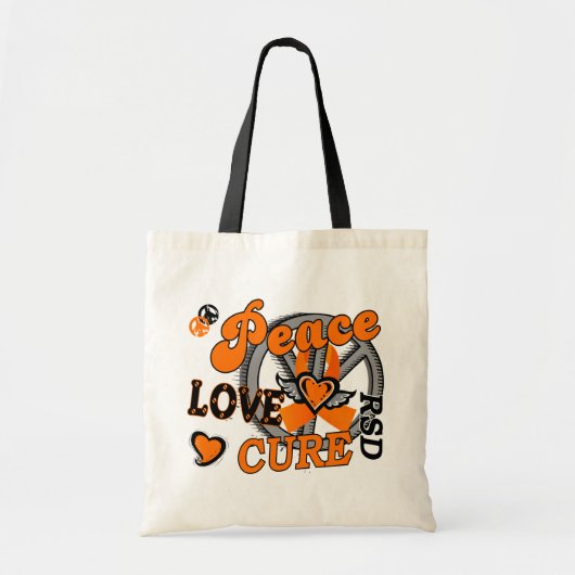 Peace Love Cure 2 RSD Reflex Sympathetic Dystrofie Tote Bag (Voorkant)