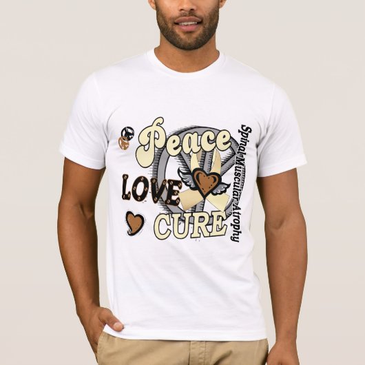 Peace Love Cure 2 SMA Spinale Muscular Atrophy T-shirt (Voorkant)