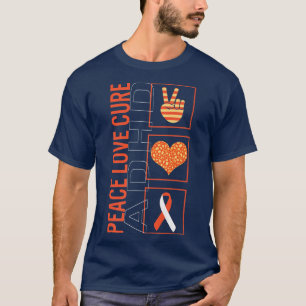 Peace Love Cure ADHD Awareness Ribbon Warrior Supe T-shirt