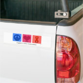 Peace Love Cure AIDS Bumpersticker (Op Truck)