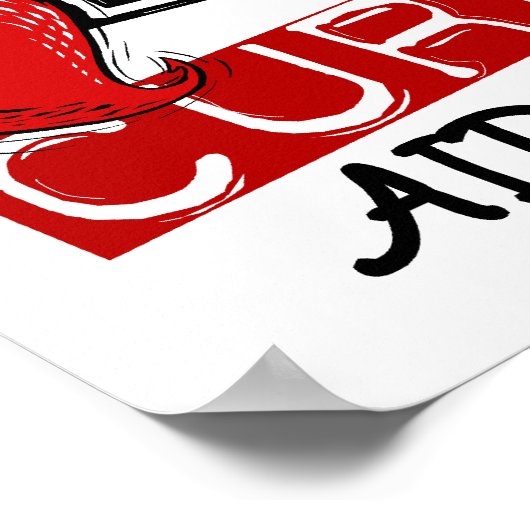 Peace Love Cure AIDS HIV Poster (Hoek)