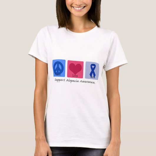 Peace Love Cure Alopecia T-shirt (Voorkant)