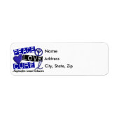 Peace Love Cure ALS Amyotrophic Laterale sclerose Etiket (Voorkant)