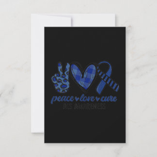 Peace Love Cure ALS Awareness Kaart