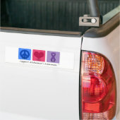 Peace Love Cure Alzheimer Bumpersticker (Op Truck)