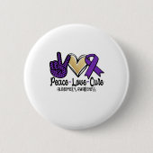 Peace Love Cure Alzheimer's Awareness Ronde Button 5,7 Cm (Voorkant)