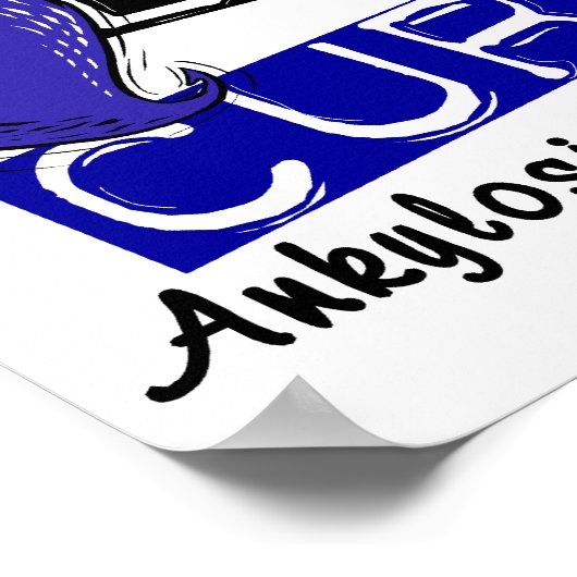 Peace Love Cure Ankylosing Spondylitis AS Poster (Hoek)