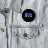 Peace Love Cure Ataxia Awareness Month Blue Sunflo Ronde Button 5,7 Cm (In situ)