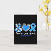 Peace Love Cure Ataxia Awareness Support Gifts 1 Kaart (Gele Bloem)