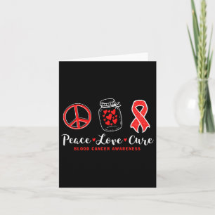 Peace Love Cure Blood Cancer Bewustzijn met Red Ri Kaart